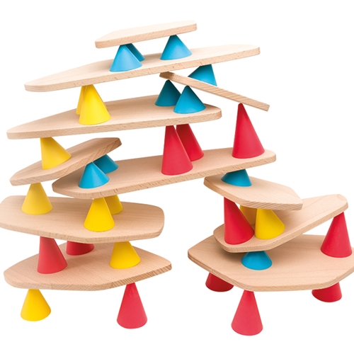 Oppi Piks bouwset kleurrijke kegels | medium set | 44 stuks